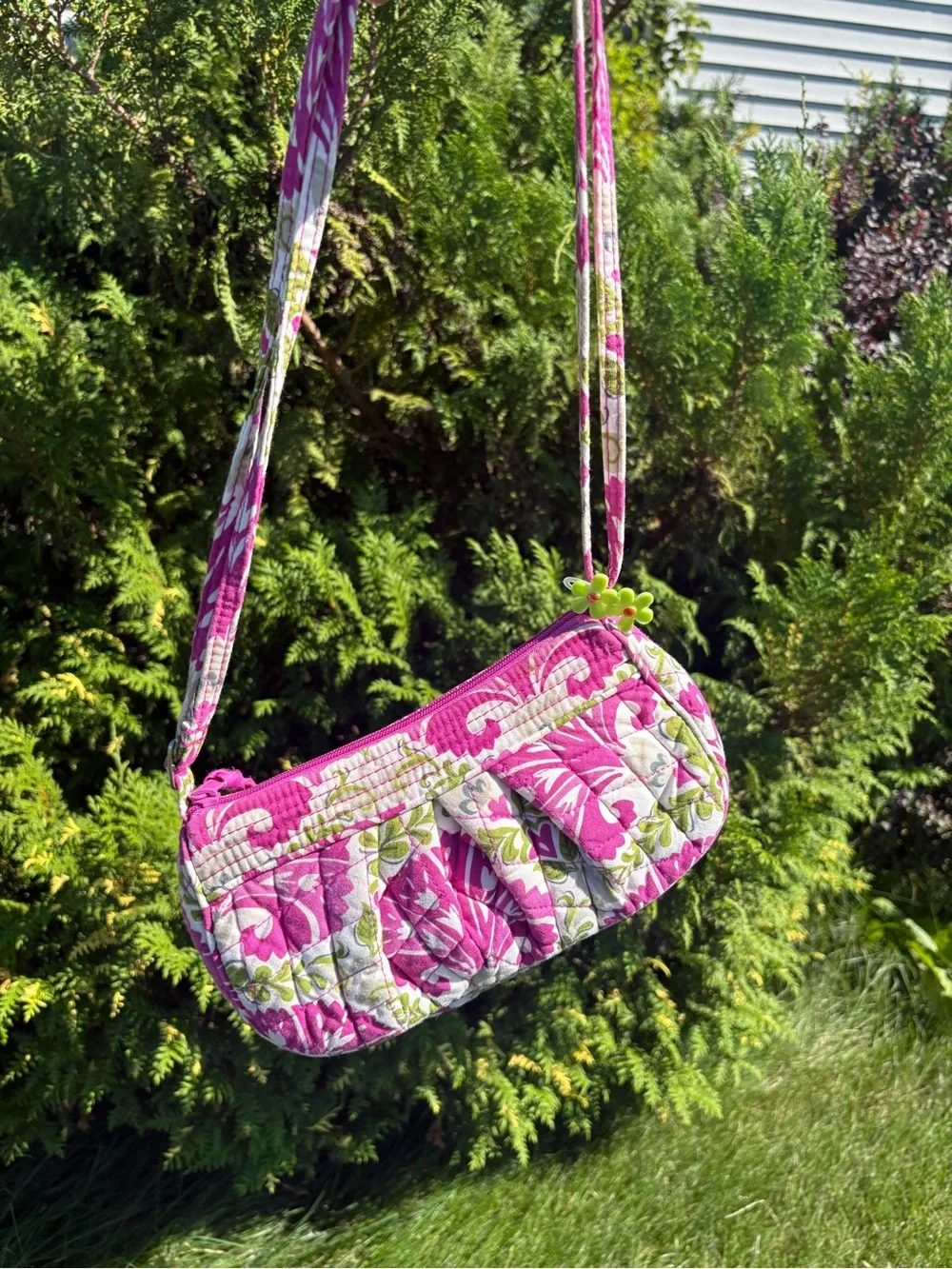 Vera Bradley “Julep Tulip” Crescent Shoulder Purse